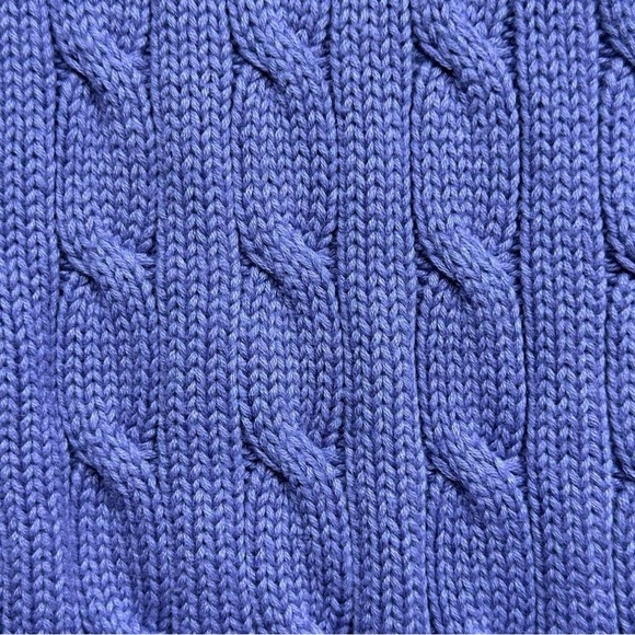 Ralph Lauren Sport Lavender Ribbed Cable-knit Crewneck Sweater Adults Med Preppy - Picture 6 of 7